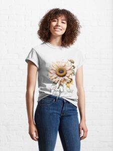 Sonnenblumen T-Shirt, Geeignet als Geschenk zum Geburtstag.