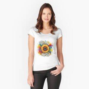 Sonnenblumenmotiv auf einem auf T-Shirt