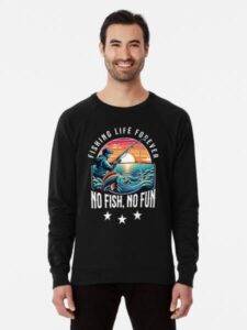 Fishing life forever Angler - No Fish no Fun Ein Angler sitzt und angelt.