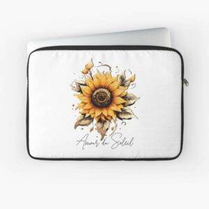 Sonnenblume auf Laptoptasche