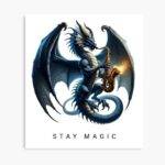 Drache spielt Saxophon